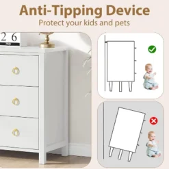 3 Dresser For Bedroom, 29" Tall Dresser, Modern Tall Drawer Dresser With Storage, Wooden Closet Dressers Chest Of Drawers -Home Decor Store GUEST 00792512 508c 49a4 a783 cfd83ba82976