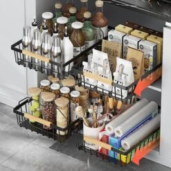 Pull Out Cabinet Organizer, No Drill Pull Out Shelves For Cabinets Multifunctional Sliding Mesh Cabinet Basket For Kitchen Pantry Bathroom Bedroom -Home Decor Store GUEST 00b02483 cb1b 4a77 877e 3a8da59a5dec