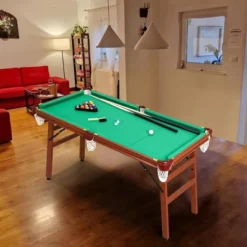 5 Ft Folding Pool Table Portable Foldable Billiards Table For Kids And Adults Pool Game Table With 2 Cue Sticks 16 Balls Triangle Chalk -Home Decor Store GUEST 011a9bc1 6f13 4f80 ac47 10eac2f05bd0