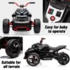 12V 3 Wheeler Ride On ATV Electric Motorcycle, Battery Powered Electric Vehicle W/Led Lights