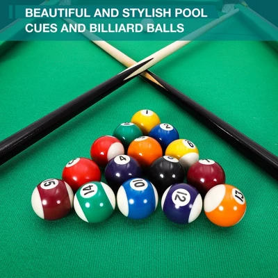 55-inch Folding Billiard - Portable Pool Table, Billiard Game Table With 2 Cue Sticks 16 Balls Triangle Chalk For Kids And Adults 7 55-inch Folding Billiard - Portable Pool Table, Billiard Game Table With 2 Cue Sticks 16 Balls Triangle Chalk For Kids And Adults - Image 7