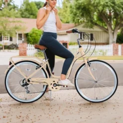 Women's Beach Cruiser Bike, 26 Inch Wheels, 7-Speed Commuter Bicycle For Men Women, Steel Frame -Home Decor Store GUEST 071ab13c 7e47 4235 902d 3c1cd5eda412
