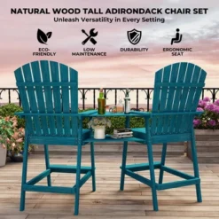 Outdoor Adirondack Barstools With Connecting Tray, Tall Adirondack Chairs Bar Chairs For Deck, Balcony, Backyard, Patio Bar Stool Chair With High Back 12 Outdoor Adirondack Barstools With Connecting Tray, Tall Adirondack Chairs Bar Chairs For Deck, Balcony, Backyard, Patio Bar Stool Chair With High Back -Home Decor Store GUEST 072f62f5 1b15 4379 b487 318eae1c0892