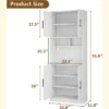 71" Pantry Cabinet, Tall Kitchen Hutch With Led Lights, Freestanding Kitchen Cabinet With Microwave Shelf, For Dining Room
