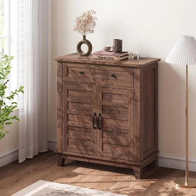 Farmhouse Storage Cabinet Adjustable With 7-Tier Shelves Style 31.5", Rustic Kitchen & Dining Room Organizer, Multi-Functional Entryway Cabinet 6 Farmhouse Storage Cabinet Adjustable With 7-Tier Shelves Style 31.5", Rustic Kitchen & Dining Room Organizer, Multi-Functional Entryway Cabinet - Image 6