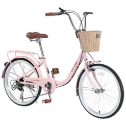 7 Speed City Bike With Basket , Steel Frame,Multiple Colors 22 Inch Girls Bicycle -Home Decor Store GUEST 0cfaab1b c58f 4fdd b3c1 bed6374ff4aa