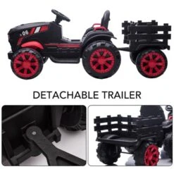 12V Kids Ride On Tractor With Trailer, Battery Powered Electric Vehicles Toy With 35W Dual Motors 13 12V Kids Ride On Tractor With Trailer, Battery Powered Electric Vehicles Toy With 35W Dual Motors -Home Decor Store GUEST 0e143972 4998 4b11 a870 452e0e226d39