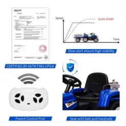 12V Kids Battery Powered Electric Tractor With Trailer, Toddler Ride On Car With Remote Control -Home Decor Store GUEST 0ef96011 a7c7 4917 9595 0ed0b099b6fc