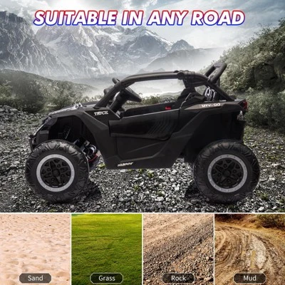 2-Seater Electric Utv For Kids, 24V 4WD Ride-On Car With Remote Control, Battery-Powered Off-Road Toy 4 2-Seater Electric Utv For Kids, 24V 4WD Ride-On Car With Remote Control, Battery-Powered Off-Road Toy - Image 4