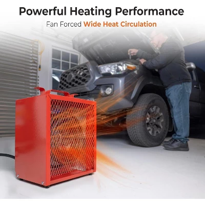 240v 4800w Electric Industrial Garage Heater For Garages, Workshops, With Cord Wrap And Carrying Handle, Thermostat Control, Overheat Protection 1 240v 4800w Electric Industrial Garage Heater For Garages, Workshops, With Cord Wrap And Carrying Handle, Thermostat Control, Overheat Protection