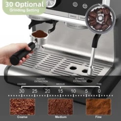Espresso Coffee Machine 20 Bar With Built-In Grinder & Steam Wand -Home Decor Store GUEST 1493b996 b8f8 4424 b873 3ea57f94acb9