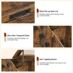 Flip Top Dog Food Storage Container, Wood Pet Storage Cabinet With 2 Pull-Out Elevated Dog Bowls -Home Decor Store GUEST 17e58e69 15e0 43e5 9320 88b9354c331e