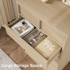 Whizmax Tall 7 Drawer Dresser, Modern 7 Chest Of Drawers With Storage Freestanding, Wooden Dresser Organizer For Bedroom, Living Room, Natural Oak -Home Decor Store GUEST 195f3276 890c 442a b82b 75776c995746