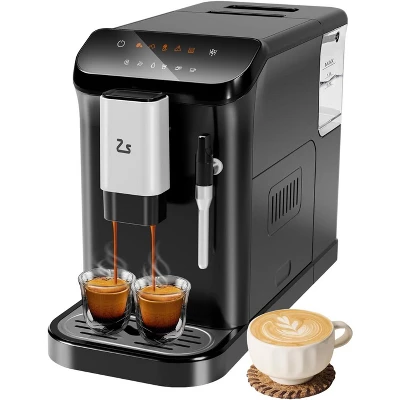 Fully Automatic Espresso Machine With Milk Frother, Built-In & Adjustable Espresso Bean Grinder, Touch Screen Coffee Machine With 1.5L Water Tank 8 Fully Automatic Espresso Machine With Milk Frother, Built-In & Adjustable Espresso Bean Grinder, Touch Screen Coffee Machine With 1.5L Water Tank - Image 8