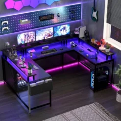 U Shaped Computer Gaming Desk, Reversible L Shaped Desk With Power Outlets 12 U Shaped Computer Gaming Desk, Reversible L Shaped Desk With Power Outlets -Home Decor Store GUEST 1a458472 cfd5 46ff 951d 4fdaca81ab9f