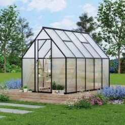 Aluminum-Framed Greenhouse, Heavy Duty Polycarbonate Greenhouse With Quick Setup Structure And Roof Vent, Enhanced Aluminum GreenhouseKit For Outdoor -Home Decor Store GUEST 1b89396c 13e9 4abc 8e77 86bbb0d9c487