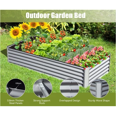 Land Guard Galvanized Raised Garden Bed Kit, Outdoor Metal Raised Garden Beds, Galvanized Planter Raised Garden Boxes For Vegetables 3 Land Guard Galvanized Raised Garden Bed Kit, Outdoor Metal Raised Garden Beds, Galvanized Planter Raised Garden Boxes For Vegetables - Image 3