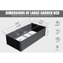 Galvanized Raised Garden Bed, Raised Garden Boxes, 6x3x1.5ft Outdoor Galvanized Planter Box, Garden Stock Tank, Garden Beds For Vegetables Planting -Home Decor Store GUEST 1d08540f dba6 4317 935c 557d399b41fc