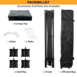10X10FT Pop Up Canopy - Commercial Instant Shelter, Adjustable Heights, With Wheeled Bag, Portable Gazebo For Patio, Deck, Garden, Beach -Home Decor Store GUEST 1db3fe57 9dd6 4b99 a6c4 b3491e0d6b65