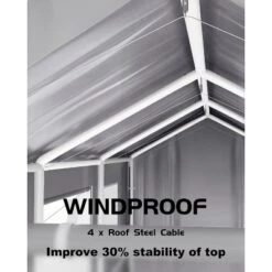 10'x20' Windproof Carport With Reinforced Frames And 180g PE Canopy; Includes Front And Rear Doors, Perfect For Pickups, Boats, And Equipment. 12 10'x20' Windproof Carport With Reinforced Frames And 180g PE Canopy; Includes Front And Rear Doors, Perfect For Pickups, Boats, And Equipment. -Home Decor Store GUEST 1e402613 9d90 46a7 aa0d 7a7bb8e610b7