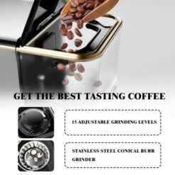 Super Automatic Espresso Machine 20 Bar High Pressure For Latte Espresso And Cappuccino, Stainless Steel Conical Burr Grinder 11 Super Automatic Espresso Machine 20 Bar High Pressure For Latte Espresso And Cappuccino, Stainless Steel Conical Burr Grinder -Home Decor Store GUEST 20875ef6 0096 49ff bf8a b21079631605