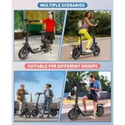 Electric Scooter With Seat For Adults, 500W Foldable Electric Scooter With Seat And Basket, Max 30 Miles Range&19 Mph Power -Home Decor Store GUEST 214767f3 ad8c 496b 81e0 7b24f1805196