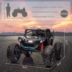 2 Seaters 24V Ride On UTV With Remote Control,10AH Battery, 400W Powerful Motors With 17" EVA Wheels -Home Decor Store GUEST 22c1e463 5f8a 47b3 b433 34e042dd7b67