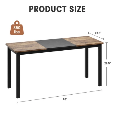 WhizMax 63 Inch Computer Desk, Large Office Desk With Black Metal Frame, Modern Simple Style Gaming Desk, Sturdy Writing Workstatio 1 WhizMax 63 Inch Computer Desk, Large Office Desk With Black Metal Frame, Modern Simple Style Gaming Desk, Sturdy Writing Workstatio