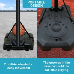 Portable Basketball System Basketball Hoop & Goal With 44" Backboard And Movable Wheels, 6.5-10ft Adjustable Height, For Kids, Teenagers, Adults -Home Decor Store GUEST 2a0f558d 60e4 4b8d b4d5 e1a782a5d080