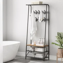 Coat Rack Shoe Bench With 10 Hooks,Hall Trees Entryway Bench With Storage,Multifunctional Hallway Organizer,Wood Look Furniture With Metal Frame -Home Decor Store GUEST 2ad46ad3 e1cd 4892 ae01 d2e60b5dd2a3