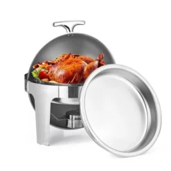 6.8 QT Round Roll Top Chafing Dish Buffet Set, Round Chafing Dishes -Home Decor Store GUEST 2d368bff 6c21 43f3 ab66 174f3813ab44