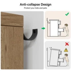 Whizmax Modern Wooden 6 Drawer Dresser With Vintage Pattern Design, Chest Dresser With Deep Drawers For Bedroom, Living Room, Oak And Gold -Home Decor Store GUEST 2d647f15 b977 40a5 ad65 d22cf0edc0fe