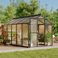 Outdoor Greenhouse - Polycarbonate Greenhouse With Roof Vent, Lockable Door, And Aluminum Frame For Your Garden -Home Decor Store GUEST 2ee51a34 f355 49a2 85ce 793f30413958