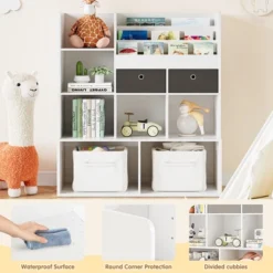 Toy Storage Organizer 47.8in Kids Bookshelf With Drawers Children Bookcase With Cubbies Wooden Toy Chest Playroom, Classroom, Nursery, Kids Room 9 Toy Storage Organizer 47.8in Kids Bookshelf With Drawers Children Bookcase With Cubbies Wooden Toy Chest Playroom, Classroom, Nursery, Kids Room -Home Decor Store GUEST 30e52a48 99e3 4c59 99bb b8745855a558