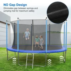 12FT Trampoline, Recreational Trampolines With Enclosure Net And Ladder -Home Decor Store GUEST 31ea83c0 ed8e 4bee 8cd6 94aa8e773082