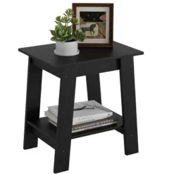Farmhouse End Table – Rustic 2-Tier Side Table With Storage Shelf, Narrow Nightstand, Minimalist Accent Table For Living Room And Bedroom -Home Decor Store GUEST 31ff8f15 3ccc 41fd 8e4a 98776de37ff2