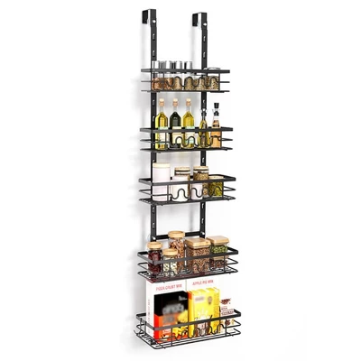 Over The Door Pantry Organizer,Hanging Basket Back Door Storage Rack Shelf,Metal Over The Door Shelves For Bathroom Kitchen Pantry Bedroom 8 Over The Door Pantry Organizer,Hanging Basket Back Door Storage Rack Shelf,Metal Over The Door Shelves For Bathroom Kitchen Pantry Bedroom - Image 8