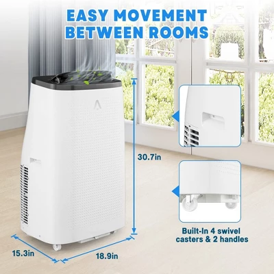 Portable Air Conditioners, 14000BTU Air Cooler With Drying, Fan, Sleep Mode, 3 Speeds, 24H Timer Function, Remote Control, Cools Room Up To 750 Sq. Ft 4 Portable Air Conditioners, 14000BTU Air Cooler With Drying, Fan, Sleep Mode, 3 Speeds, 24H Timer Function, Remote Control, Cools Room Up To 750 Sq. Ft - Image 4