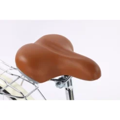 24 & 26 Inch Beach Cruiser Bike For Women, Womens Bike With Basket 1 Speed, Step Through Bikes