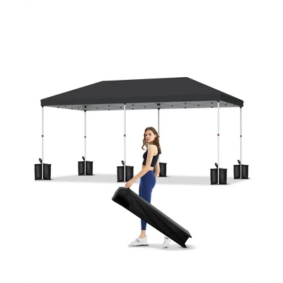 10x20 Pop Up Canopy - 1 Min Setup, 3 Height Adjustments W/Sandbags, UV Protection For Camping, Beach, Parties 8 10x20 Pop Up Canopy - 1 Min Setup, 3 Height Adjustments W/Sandbags, UV Protection For Camping, Beach, Parties - Image 8