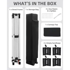 10x10ft Pop Up Outdoor Canopy,3 Adjustable Height UV Protection For Camping,Parties,Outdoor Events -Home Decor Store GUEST 381a38fb 7b09 415b 9d90 43d6e1eadc2e 1