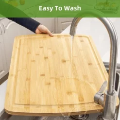 24 X 18 In Extra Large Organic Bamboo Cutting Board,Meal Prep & Serving Wooden Cutting Board -Home Decor Store GUEST 381fa3c7 bbd0 4f57 b6cf 7c58c84918d8