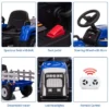 12V Kids Battery Powered Electric Tractor With Trailer, Toddler Ride On Car With Remote Control
