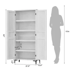 Inch Tall Storage Cabinet, Kitchen Pantry Cabinet 5 Tier Bathroom Cabinet With 4 Doors Adjustable Shelves For Kitchen, Dining Room, Bathroom -Home Decor Store GUEST 3c38e4ed f8e1 4547 a32e 1f6bf187b3ab