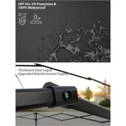 10'x10' Pop Up Canopy Tent Easy To Set Up And Take Down, With 4Pcs Sidewalls, Portable Instant Commercial Canopy For Patio, Outdoor, Camping, Black -Home Decor Store GUEST 3cbf7a8c eb1c 4e4a 9740 7813e5bfabf7