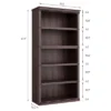 5 Tier Bookcase, Farmhouse Book Shelf With Storage Open Display Bookshelves, 71" Tall Book Case