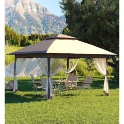 13x13FT Canopy Tent, Gazebo With Mosquito Netting, Adjustable Height Outdoor Gazebo -Home Decor Store GUEST 3e8df090 06fd 42cb a325 54867438dc62