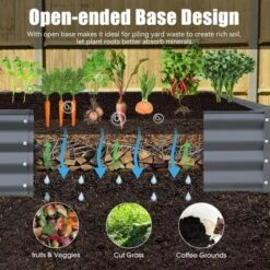 Metal Raised Garden Bed Kit, 8x4x1ft Outdoor Large Planter Raised Beds, Outdoor Garden Beds Raised Garden Boxes For Gardening Vegetables Flowers -Home Decor Store GUEST 4289802c 9456 4279 a04d 8e67b2d75225