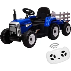 12V Ride On Tractor With Trailer & Remote Control,Speed Up To 5mph, Toddler Electric Vehicle Car With LED Headlights 14 12V Ride On Tractor With Trailer & Remote Control,Speed Up To 5mph, Toddler Electric Vehicle Car With LED Headlights -Home Decor Store GUEST 4426d181 8a6b 4ad7 8ca3 a767c84ae76a