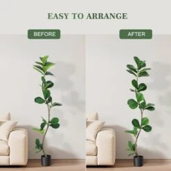 Whizmax Artificial Fiddle Leaf Fig Tree, Faux Trees With Fake Plants Fiddle Leaves Greenery With White Planter For Home Office Decor 11 Whizmax Artificial Fiddle Leaf Fig Tree, Faux Trees With Fake Plants Fiddle Leaves Greenery With White Planter For Home Office Decor -Home Decor Store GUEST 451efdd6 b3ba 467a 8c33 5162584c2b94